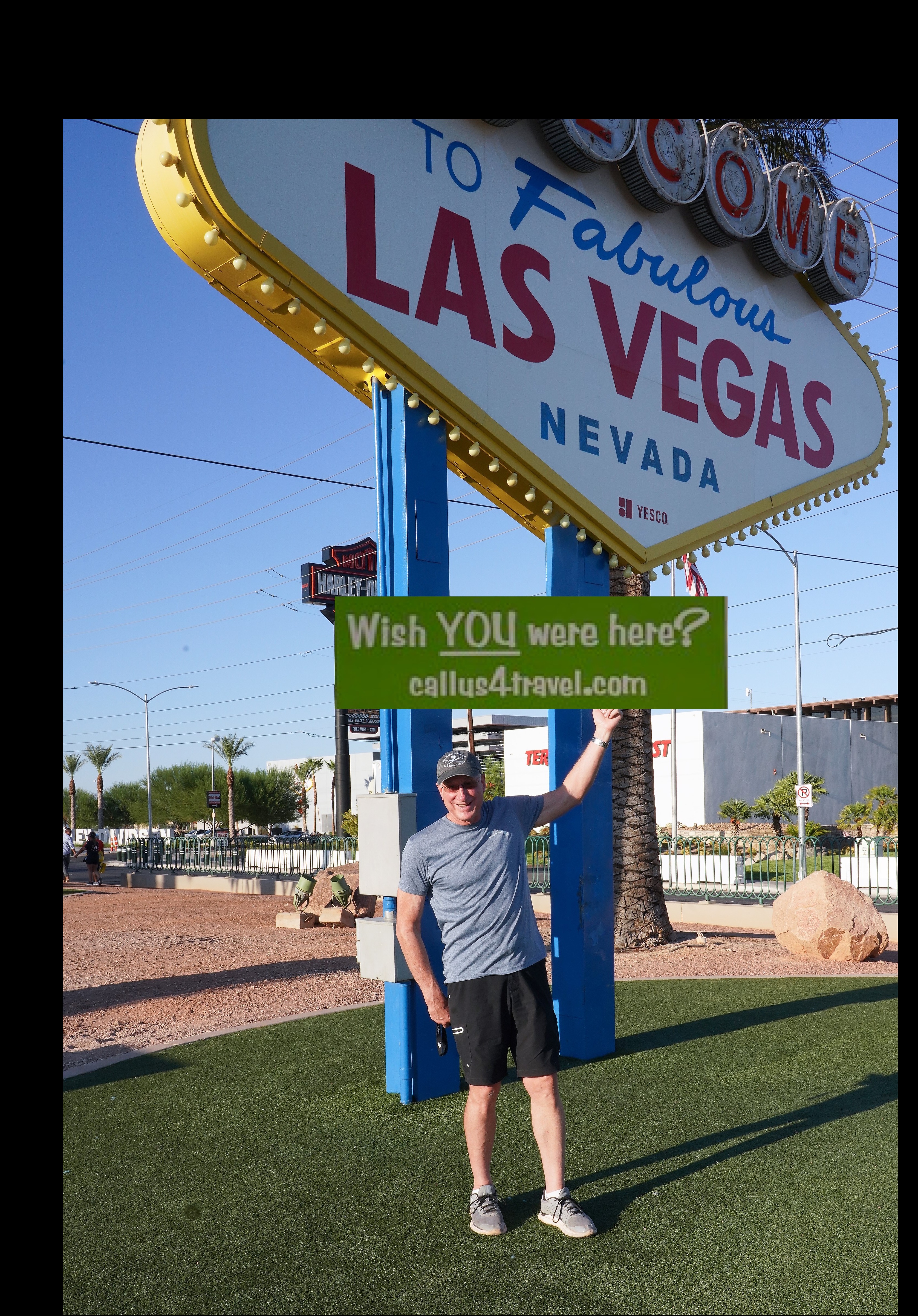 Steve by the Vegas sign